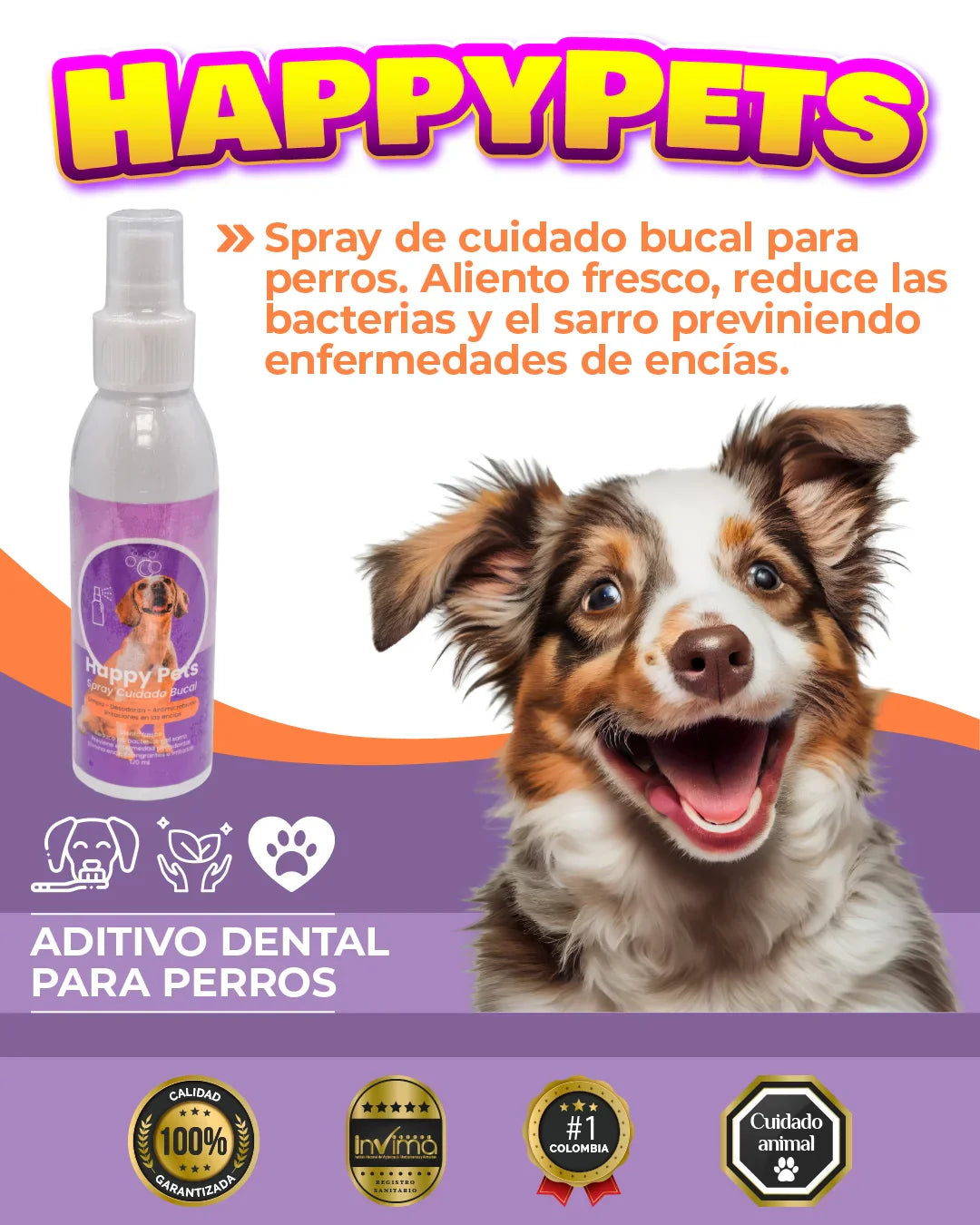 Cuidado Bucal Mascotas, Happy pets