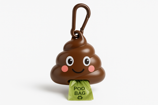 portabolsas para el popo del perro en forma de la caca el emoji